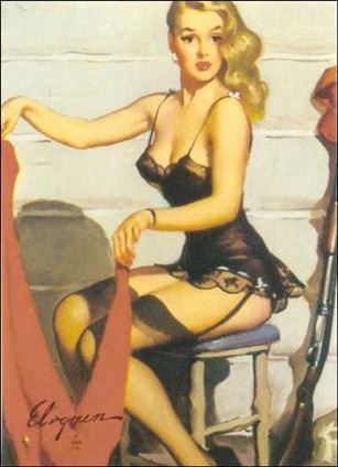 Elvgren's Calendar Pinups (Base Set) card 20 Who, Me?