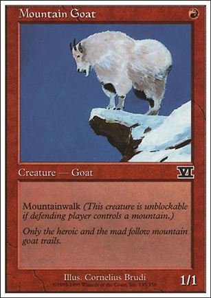 Magic the Gathering: 6th Edition (Base Set) card 195 Mountain Goat