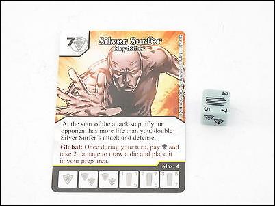 Marvel Dice Masters Avengers vs. X-Men  card 122 Silver Surfer: Sky-Rider