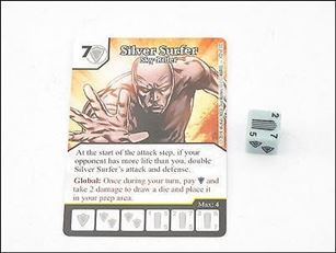 Marvel Dice Masters Avengers vs. X-Men  card 122 Silver Surfer: Sky-Rider