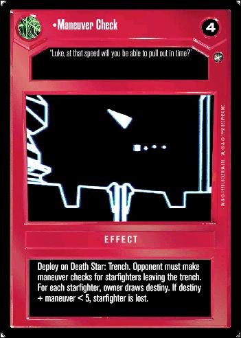 Star Wars: A New Hope Limited (Base Set) card 42 Maneuver Check