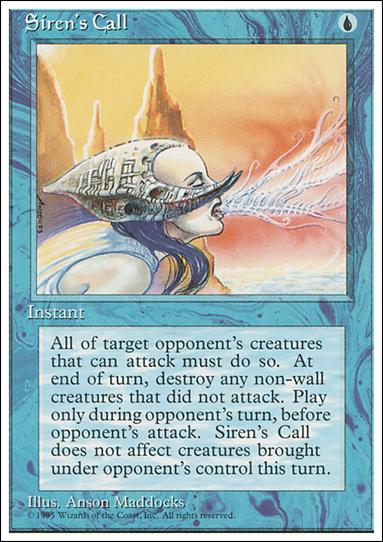 Magic the Gathering: 4th Edition (Base Set) card 101 Siren's Call