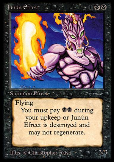 Magic the Gathering: Arabian Nights (Base Set) card 28 Junún Efreet
