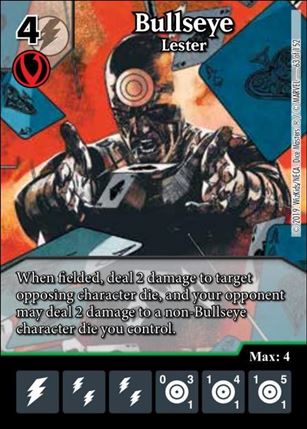 Marvel Dice Masters  Avengers Infinity Gauntlet card 63 Bullseye: Lester