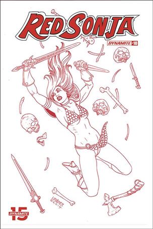 Red Sonja (2019) issue 10-L Joseph Michael Linsner 1:25 Red Line Art Cover
