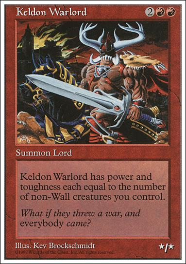 Magic the Gathering: 5th Edition (Base Set) card 248 Keldon Warlord