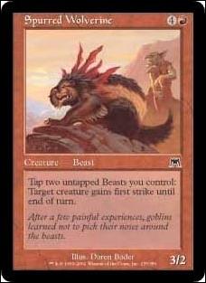 Magic the Gathering: Onslaught (Base Set) card 237 Spurred Wolverine