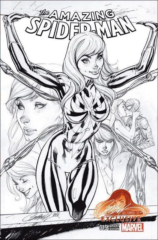 Amazing Spider-Man (2015) issue 15-F J. Scott Campbell jscottcampbell.com Sketch Cover