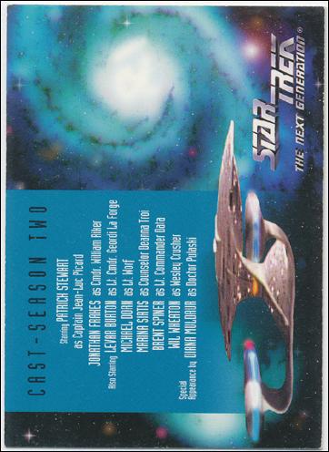 Star Trek: The Next Generation - The Episode Collection Season Two (Base Set) card 204 Cast/Production Credits - Season Two