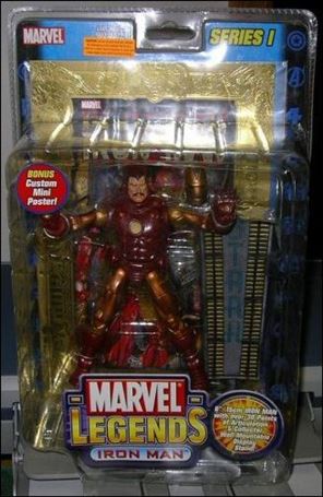 Marvel Legends (Series 1) figure 5-C Iron Man (Red & Gold Armor) (Gold Foil Poster)