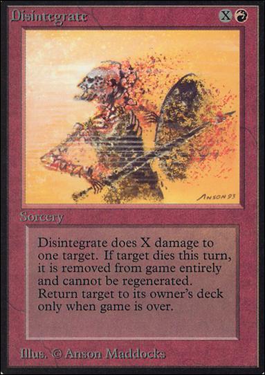 Magic the Gathering: Limited Edition Alpha (Base Set) card 140 Disintegrate