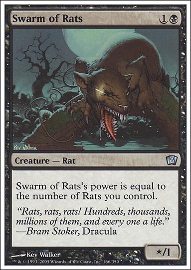 Magic the Gathering: 9th Edition (Base Set) card 166 Swarm Of Rats