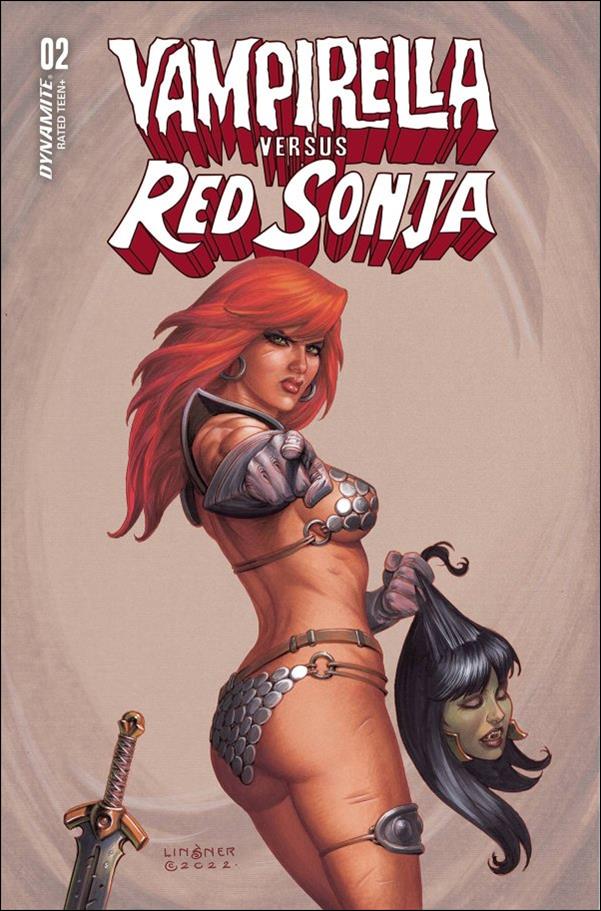 Vampirella vs Red Sonja issue 2-B Joseph Michael Linsner Cover