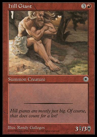 Magic the Gathering: Portal (Base Set) card 133 Hill Giant