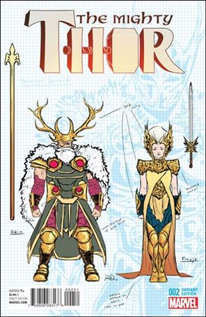 Mighty Thor (2016) issue 2-C Russell Dauterman 1:20 Design Cover