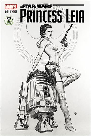 Princess Leia issue 1-P Adi Granov Emerald City Comicon/C2E2 B&W Cover
