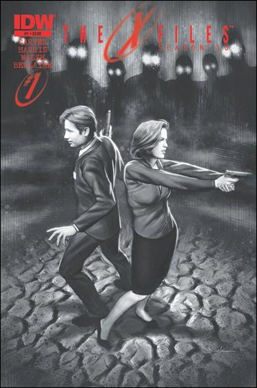 X-Files: Season 10 issue 1-J Carlos Valenzuela Greyscale Cover (2nd Printing)