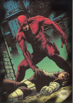 Marvel Heroes and Villains (Base Set) card 77 Daredevil vs Bullseye