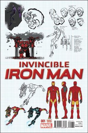 Invincible Iron Man (2015)  issue 1-E David Marquez 1:25 Design Cover