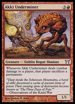 Magic the Gathering: Champions of Kamigawa (Base Set) card 155 Akki Underminer