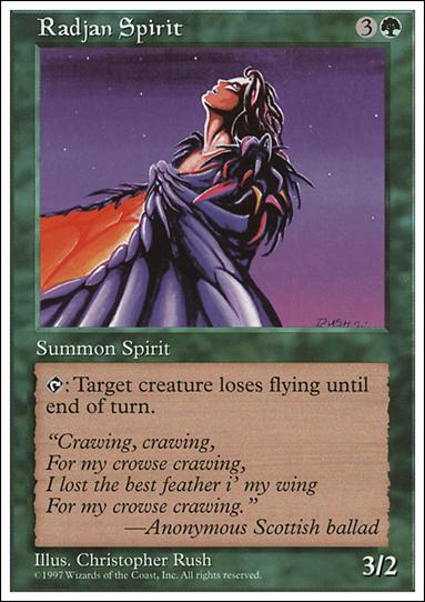 Magic the Gathering: 5th Edition (Base Set) card 320 Radjan Spirit