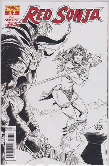 Red Sonja (2013) issue 4-E Ming Doyle 1:25 Black & White Cover