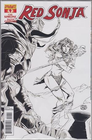 Red Sonja (2013) issue 4-E Ming Doyle 1:25 Black & White Cover