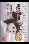 Beanie Babies Series 1 (Birthday or Rookie Subset) card 40-D Nanook the Husky Birthday Gold Lettering