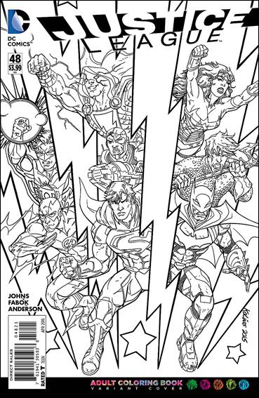 Justice League (2011) issue 48-B Scott Kolins Adult Coloring Book Cover