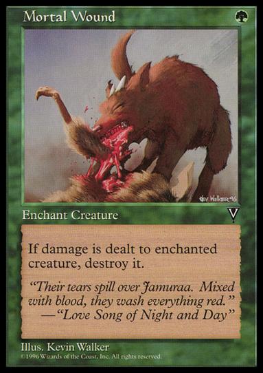 Magic the Gathering: Visions (Base Set) card 113 Mortal Wound
