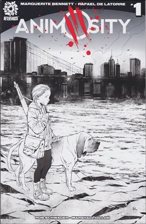 Animosity issue 1-D Blindbox Comics B&W Cover 1/100