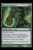 Magic the Gathering: Commander (Base Set) card 156 Fists of Ironwood