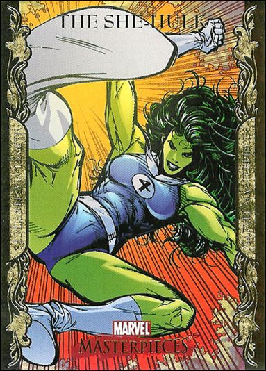 2007 Marvel Masterpieces (Parallel Gold Border Base Set) card 75 The She-Hulk