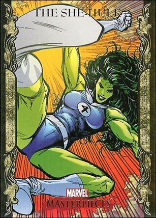 2007 Marvel Masterpieces (Parallel Gold Border Base Set) card 75 The She-Hulk