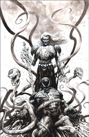King in Black issue 2-K Jerome Opena Kwan Chang B&W Virgin Cover