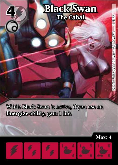 Marvel Dice Masters  Avengers Infinity Gauntlet card 21 Black Swan: The Cabal