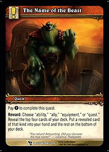 World of Warcraft: March of the Legion (Base Set) card 308 The Name of the Beast