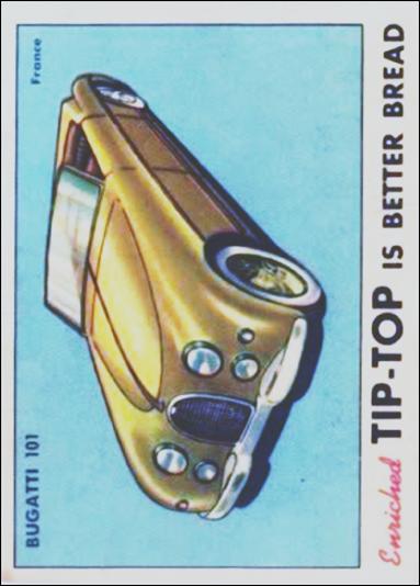 Sports Cars (1954) (Base Set) card 7 Bugatti 101