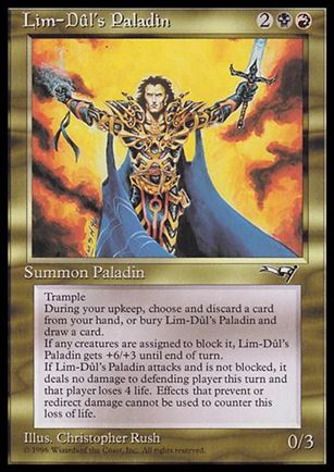 Magic the Gathering: Alliances (Base Set) card 107 Lim-Dûl's Paladin