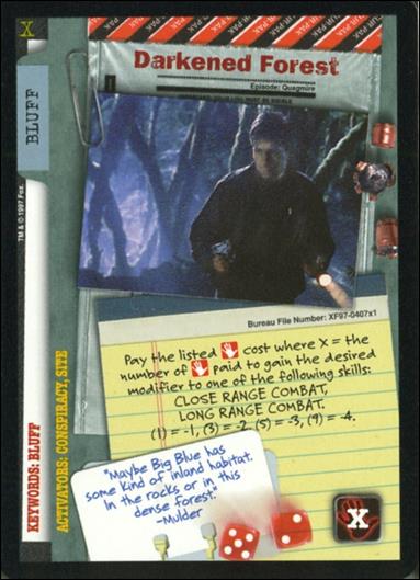 X-Files: 101361 (Base Set) card XF97-0407x1 Darkened Forest