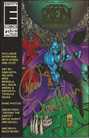Official, Authorized Zen Intergalactic Ninja Sourcebook issue 1-B Signed by Bill Maus & Steve Stern with COA