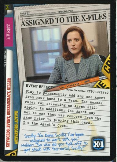 X-Files: The Truth Is Out There (Base Set) card XF97-0294v2 Assigned to the X-Files