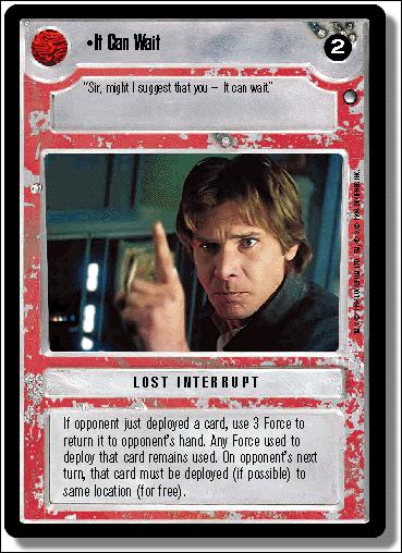 Star Wars: Hoth Limited (Base Set) card 123 It Can Wait