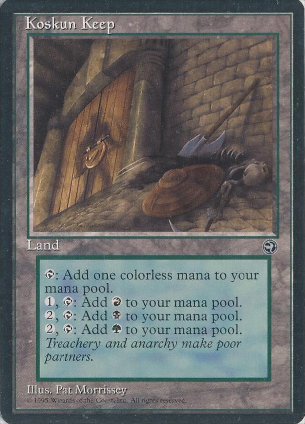 Magic the Gathering: Homelands (Base Set) card 114 Koskun Keep