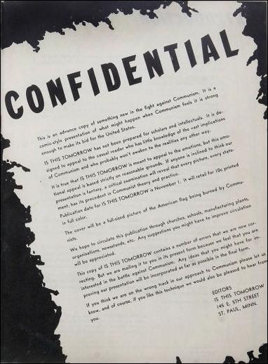 Is this Tomorrow? issue 1-D Black & White "Confidential" Cover
