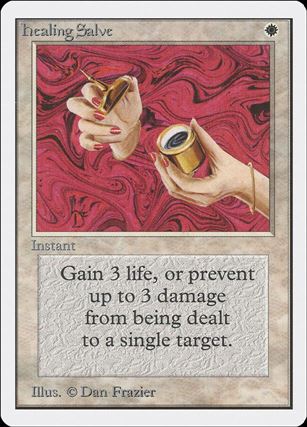 Magic the Gathering: Unlimited (Base Set) card 23 Healing Salve