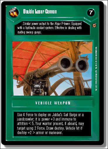 Star Wars: Jabba's Palace Limited (Base Set) card 90 Double Laser Cannon