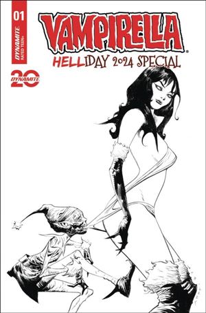 Vampirella Helliday 2024 issue 1-E Jae Lee B&W 1:10 Cover