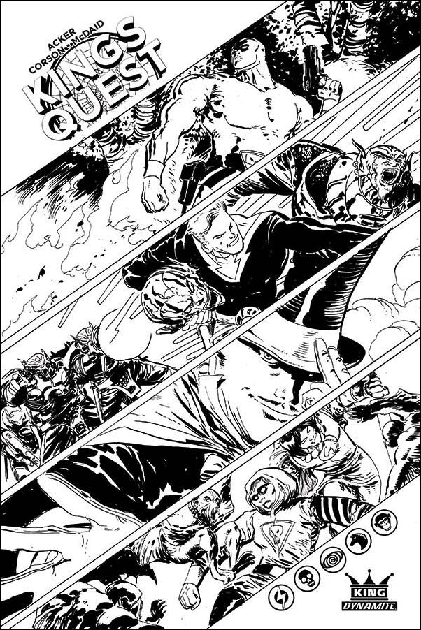 Kings Quest issue 1-F Dan McDaid 1:10 Black & White Cover