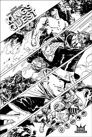 Kings Quest issue 1-F Dan McDaid 1:10 Black & White Cover